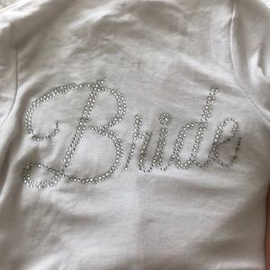 Rhinestone “Bride” sleeping onesie